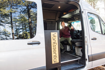 Mercedes Sprinter Headliner Shelf & Curtain Rod - Featherbuilt