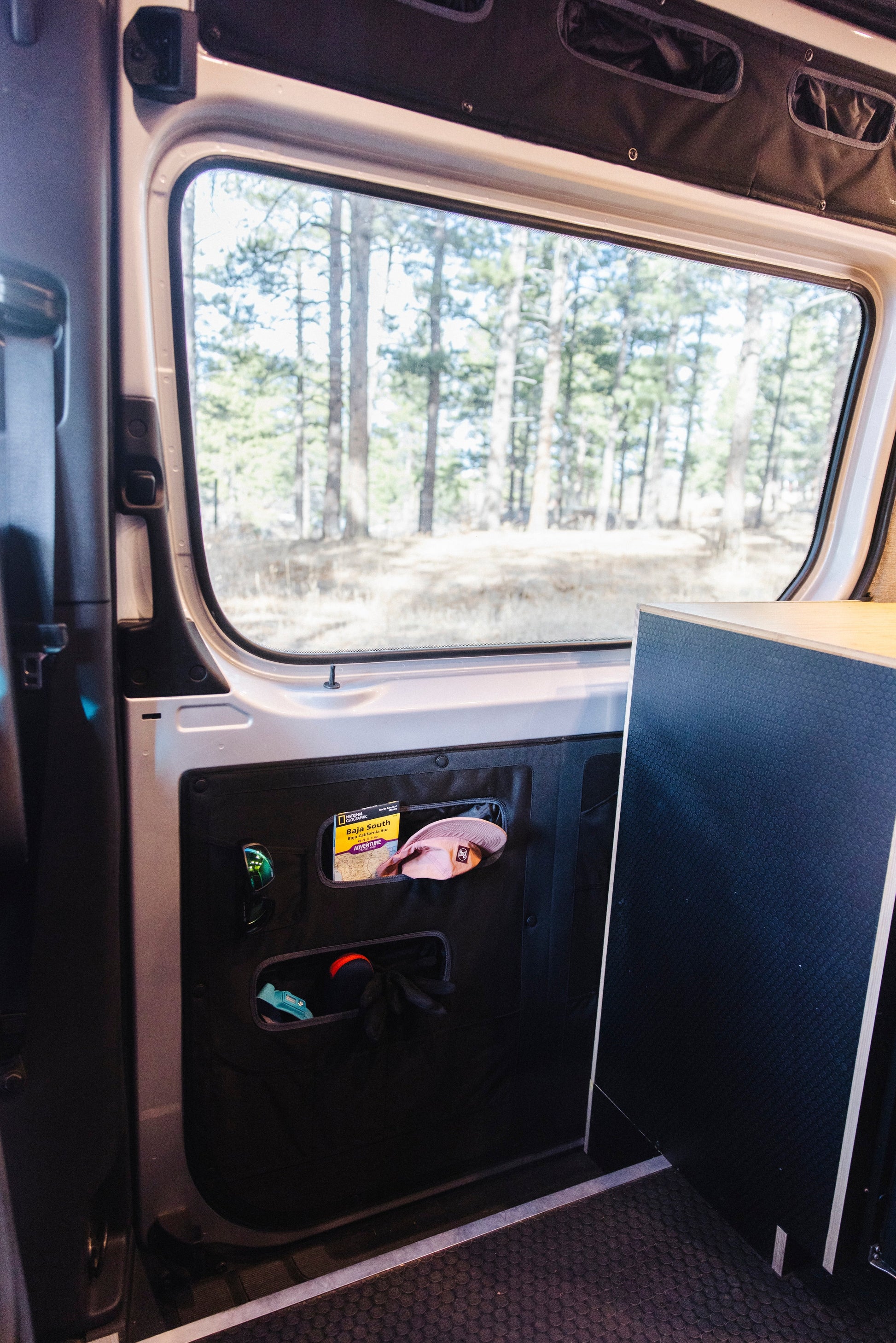 Mercedes Sprinter Lower Sliding Door Storage Panel - Featherbuilt