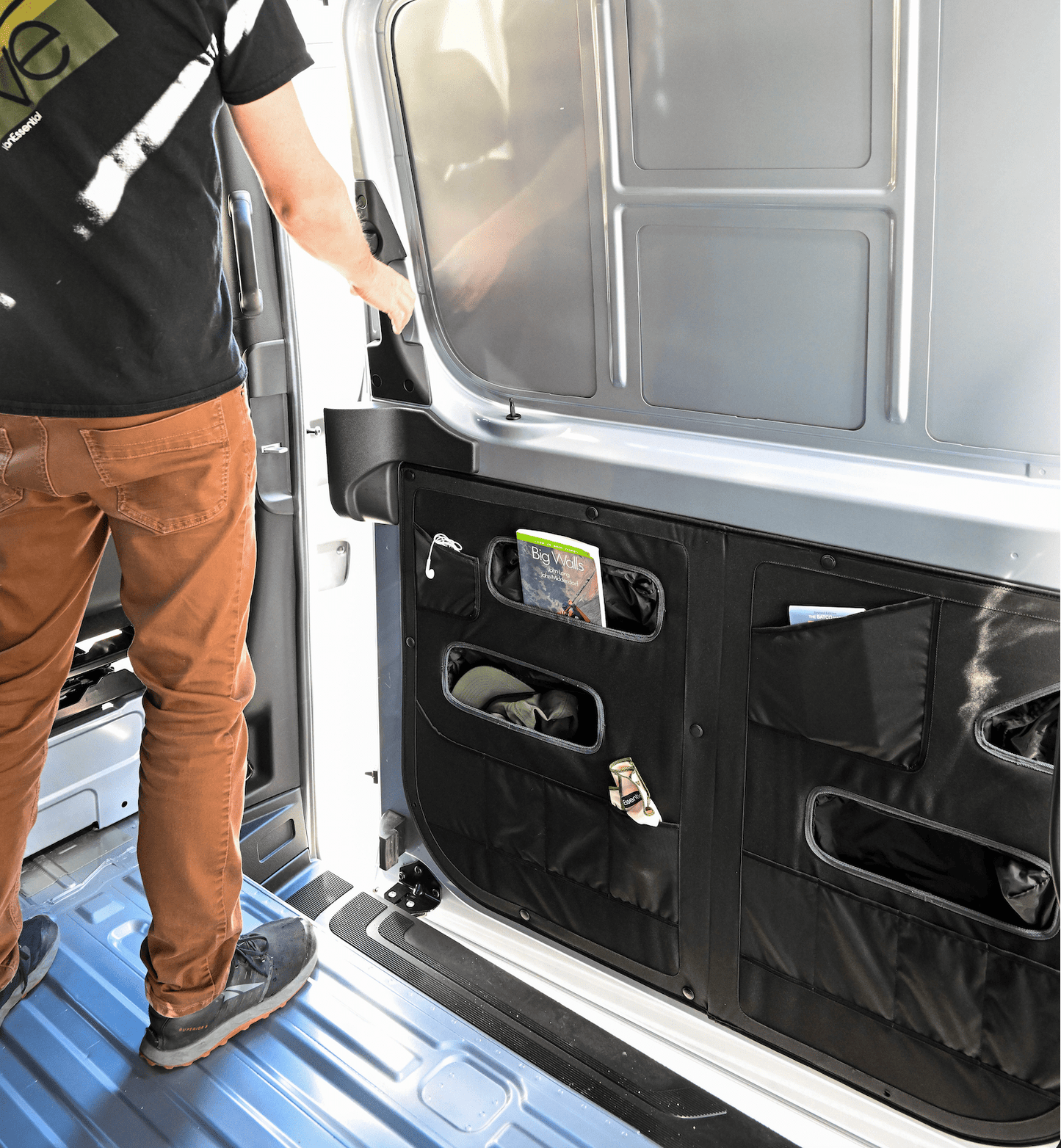 Mercedes Sprinter Lower Sliding Door Storage Panel - Featherbuilt