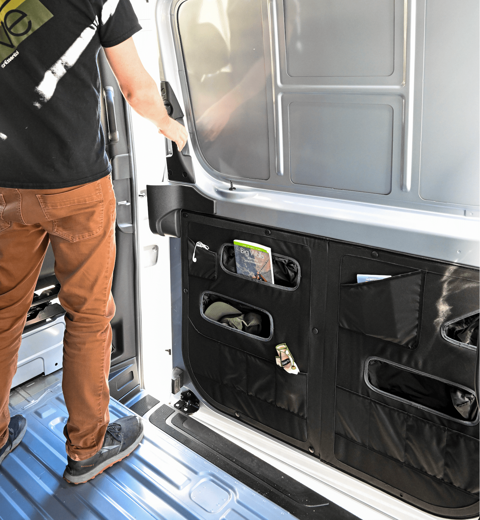 Mercedes Sprinter Lower Sliding Door Storage Panel - Featherbuilt