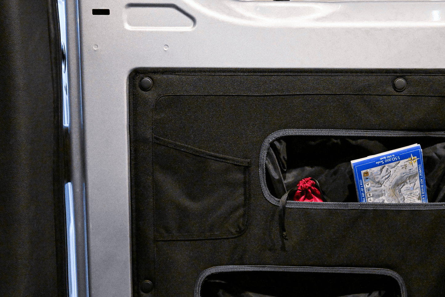 Mercedes Sprinter Lower Sliding Door Storage Panel - Featherbuilt