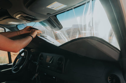 Mercedes Sprinter Reflective Front Windshield Cover - Featherbuilt