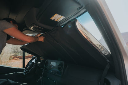 Mercedes Sprinter Reflective Front Windshield Cover - Featherbuilt