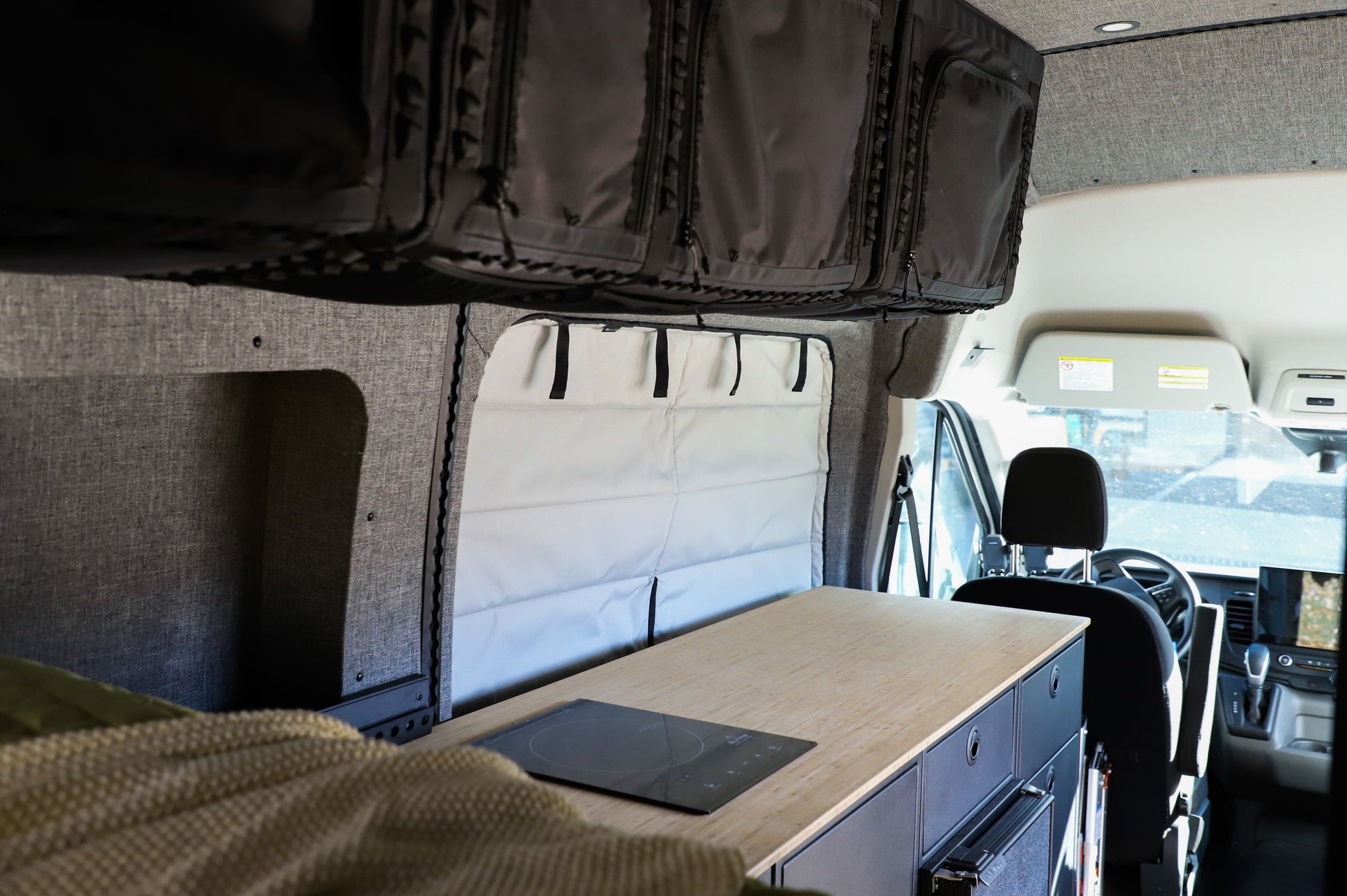 Mercedes Sprinter Stealth Crew Window Cover - Featherbuilt