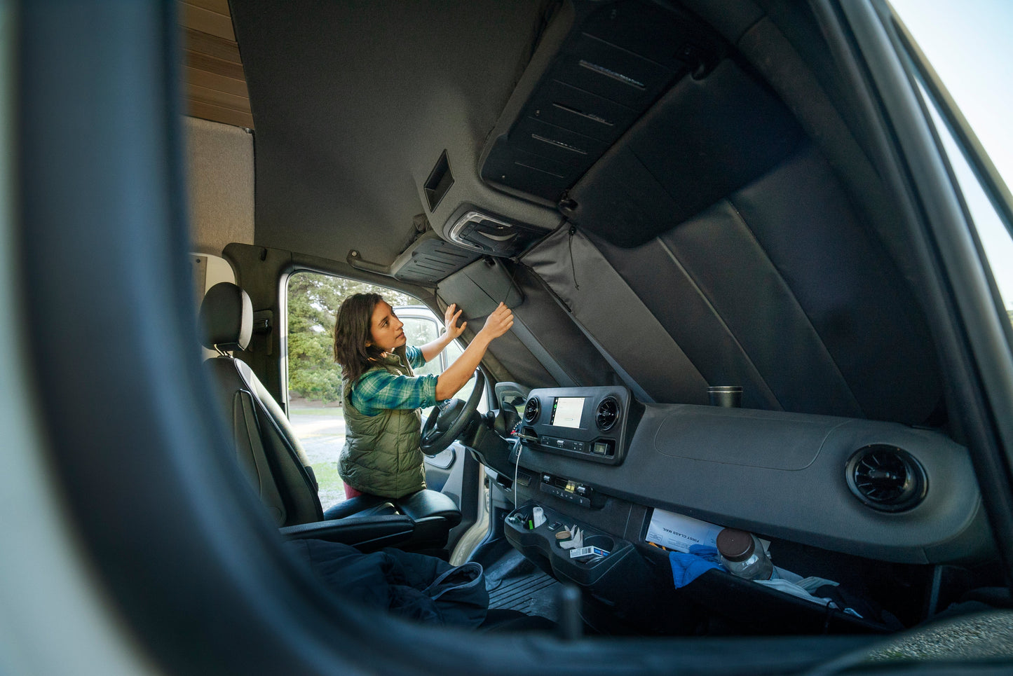 Mercedes Sprinter Stealth Front Windshield Cover - Featherbuilt