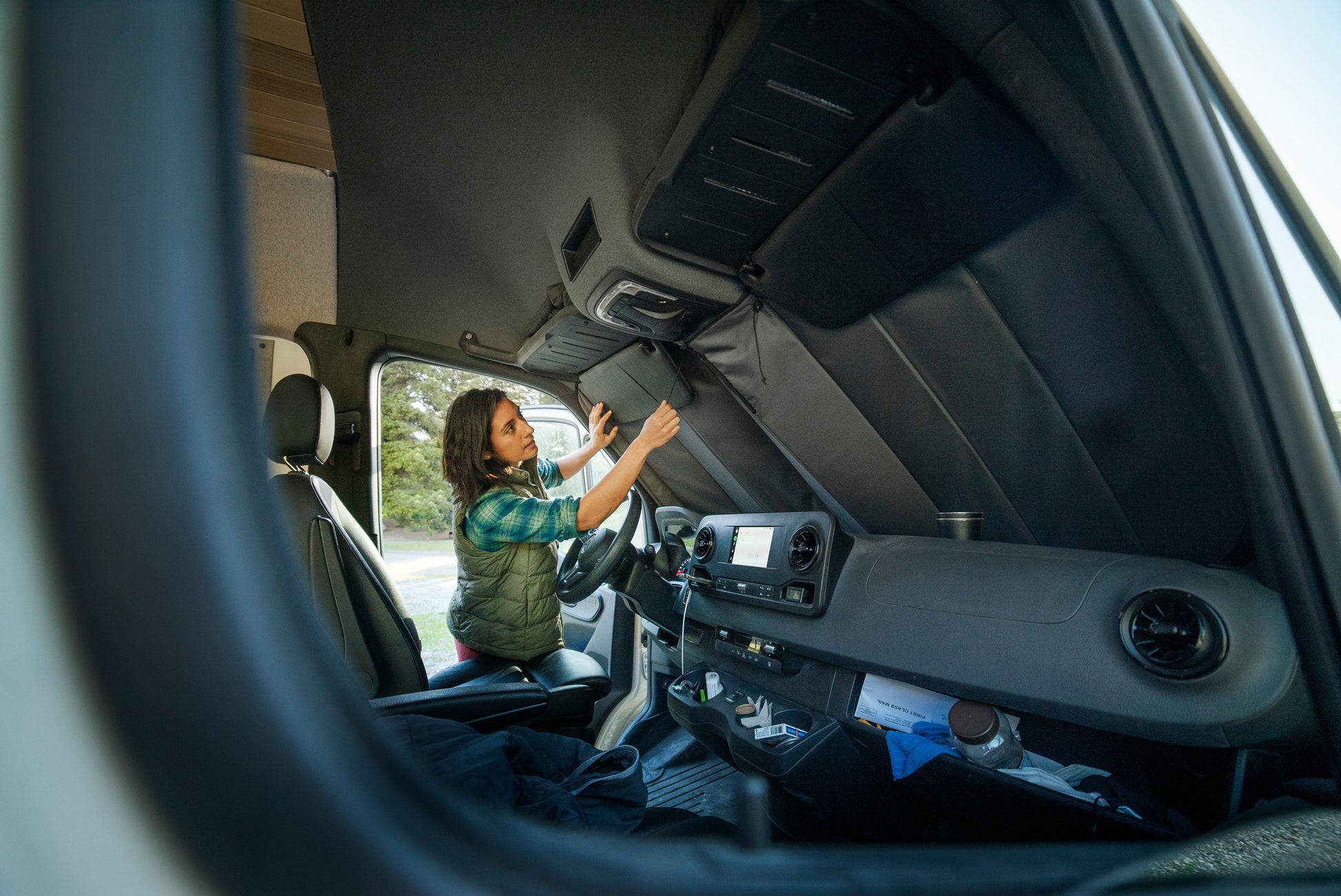 Mercedes Sprinter Stealth Front Windshield Cover - Featherbuilt