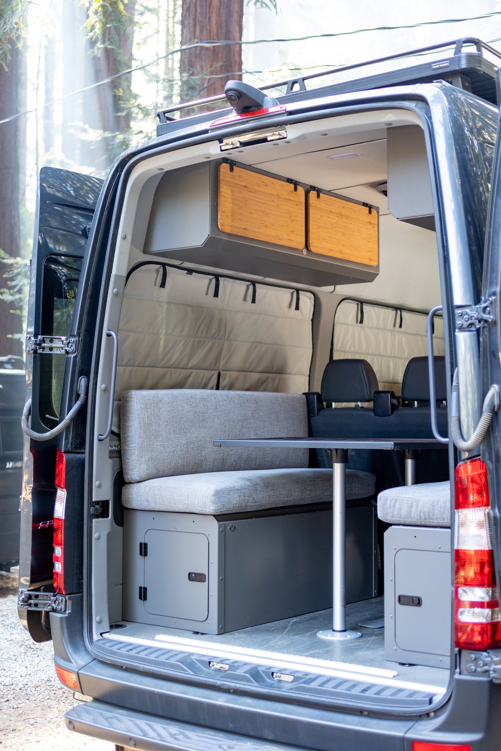 Mercedes Sprinter Stealth Passenger Van Middle Window Covers - Featherbuilt