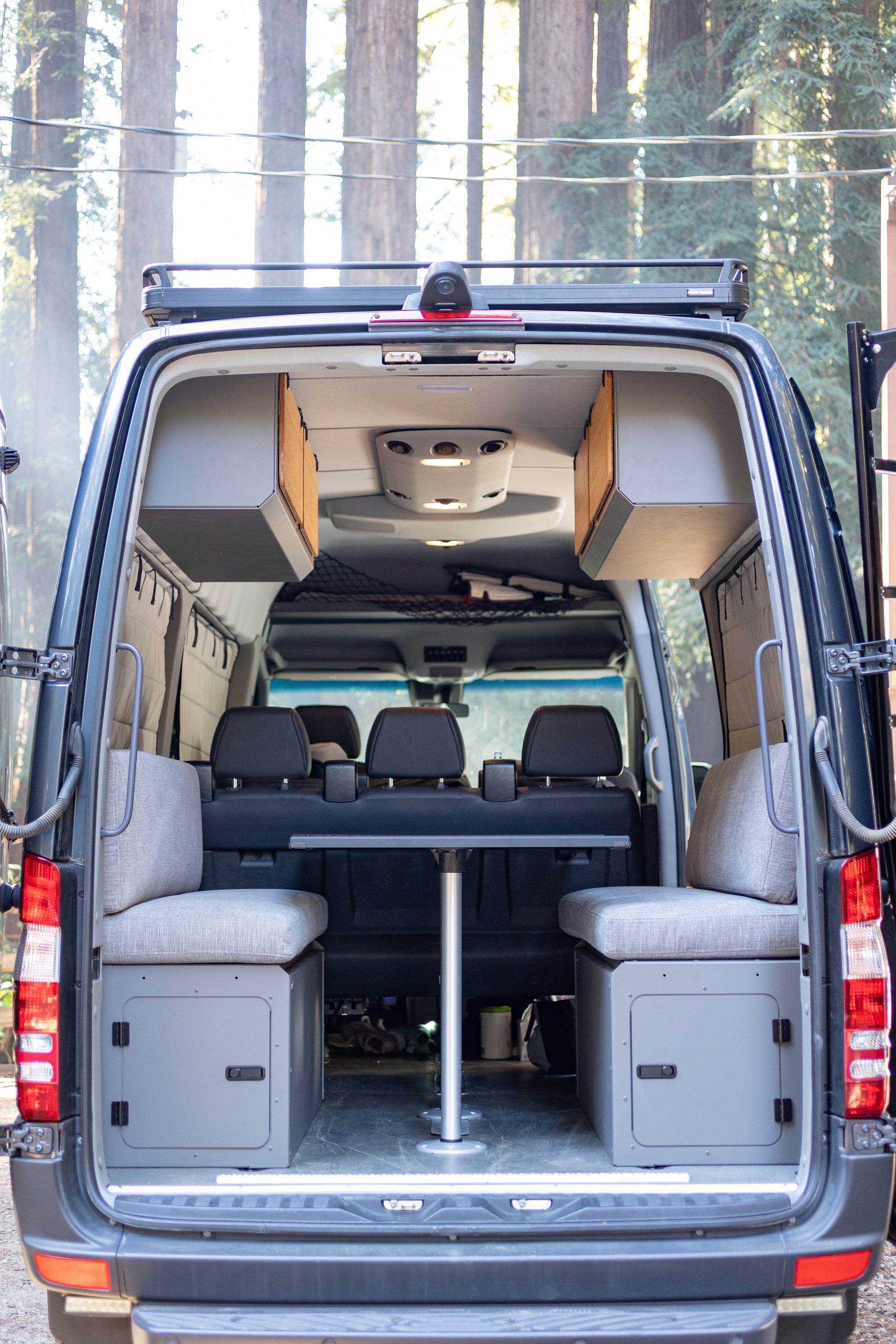 Mercedes Sprinter Stealth Passenger Van Rear Qtr Window Covers - Featherbuilt