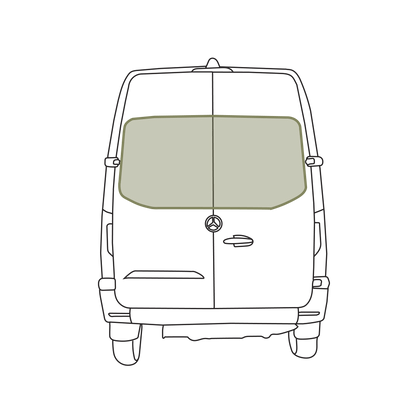 Mercedes Sprinter Stealth Rear Door Window Covers (Pair) - Featherbuilt