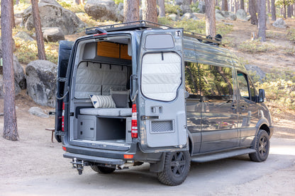 Mercedes Sprinter Stealth Rear Door Window Covers (Pair) - Featherbuilt