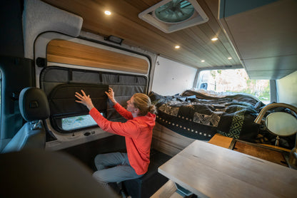 Mercedes Sprinter Stealth Sliding Door Window Cover - Featherbuilt