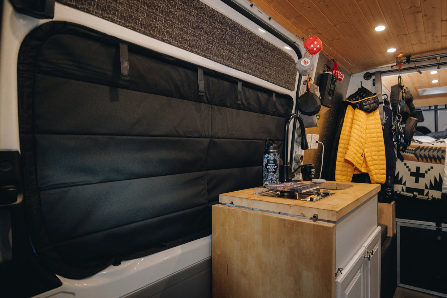 Mercedes Sprinter Stealth Sliding Door Window Cover - Featherbuilt