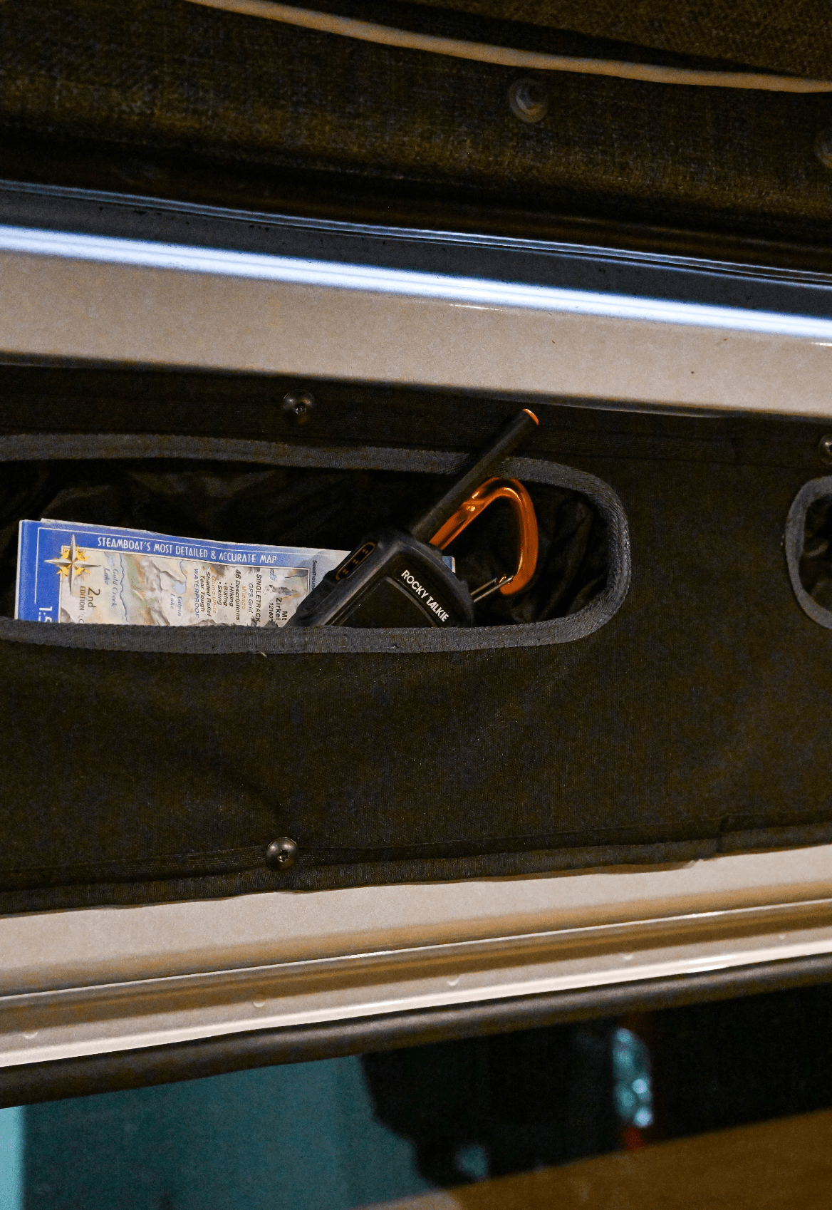 Mercedes Sprinter Upper Sliding Door Storage Panel - Featherbuilt