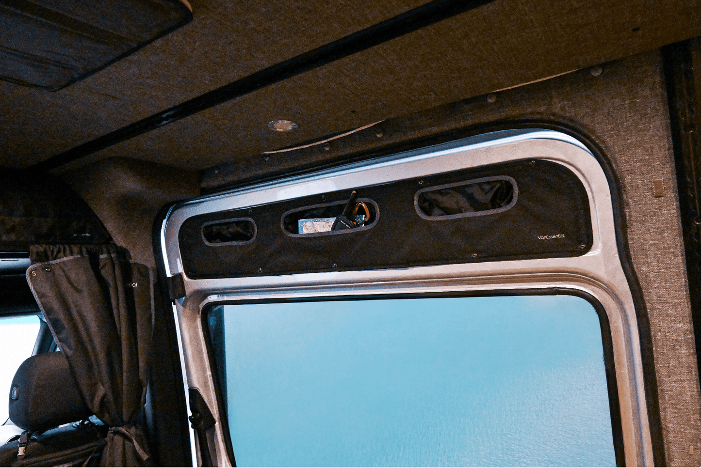 Mercedes Sprinter Upper Sliding Door Storage Panel - Featherbuilt