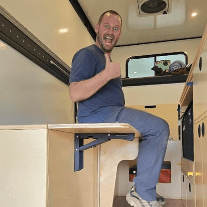 MOAB Heavy Duty Folding Bracket for Countertops & Bench Seats - Featherbuilt