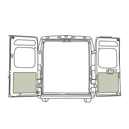 ProMaster Rear Door Lower Storage Panels (pair) - Featherbuilt