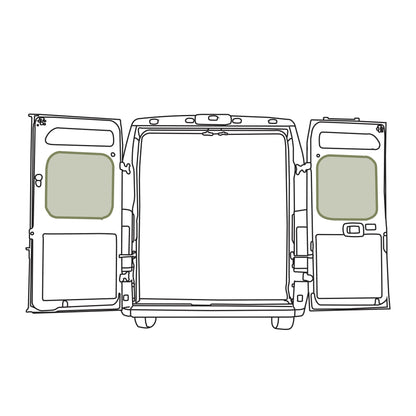 ProMaster Rear Door Middle Storage Panels (pair) - Featherbuilt