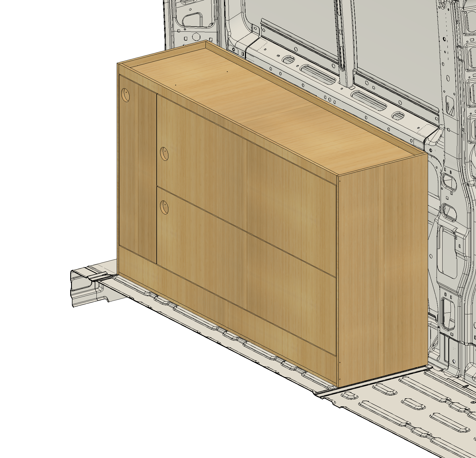 ProMaster Wheel Well Electrical Cabinet - Featherbuilt