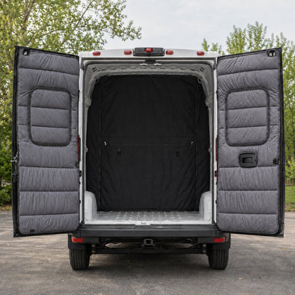 Maxx Cover Pro insulated rear door covers for the Ram ProMaster High Roof, Dark Gray