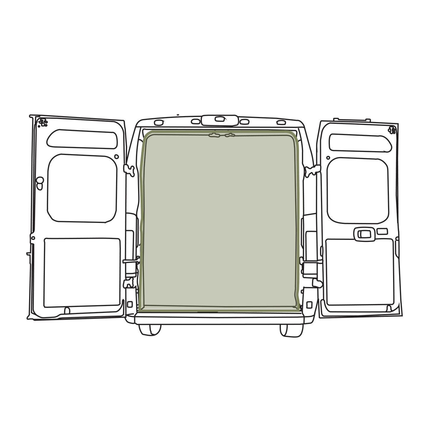 Ram Promaster Bug Screen - Rear Door - Featherbuilt