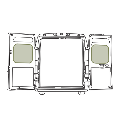 Ram Promaster Middle Rear Door Storage Panels (Pair) - Featherbuilt