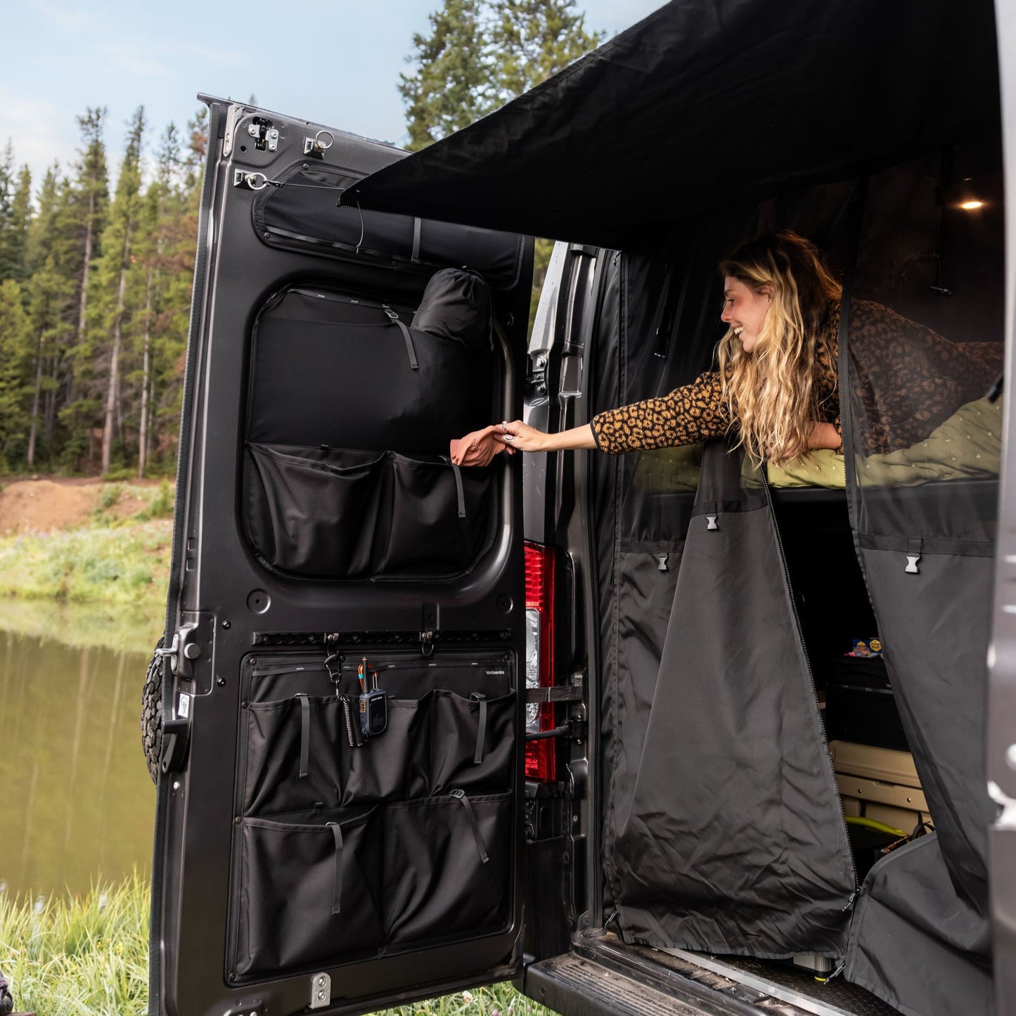 Ram Promaster Middle Rear Door Storage Panels (Pair) - Featherbuilt