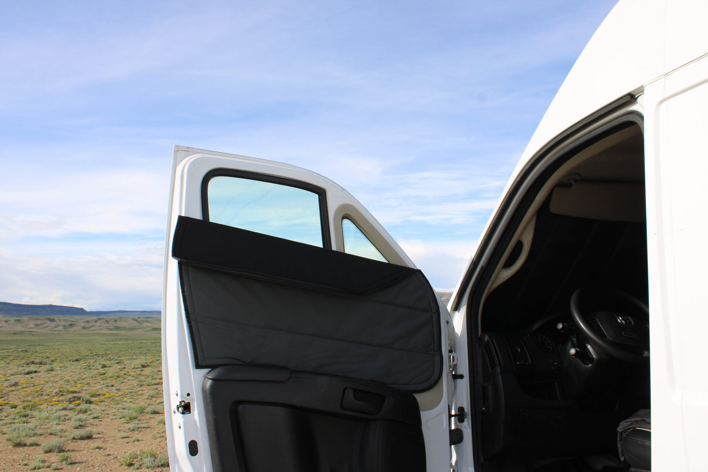 Ram Promaster Stealth Front Door Window Covers (Pair) - Featherbuilt