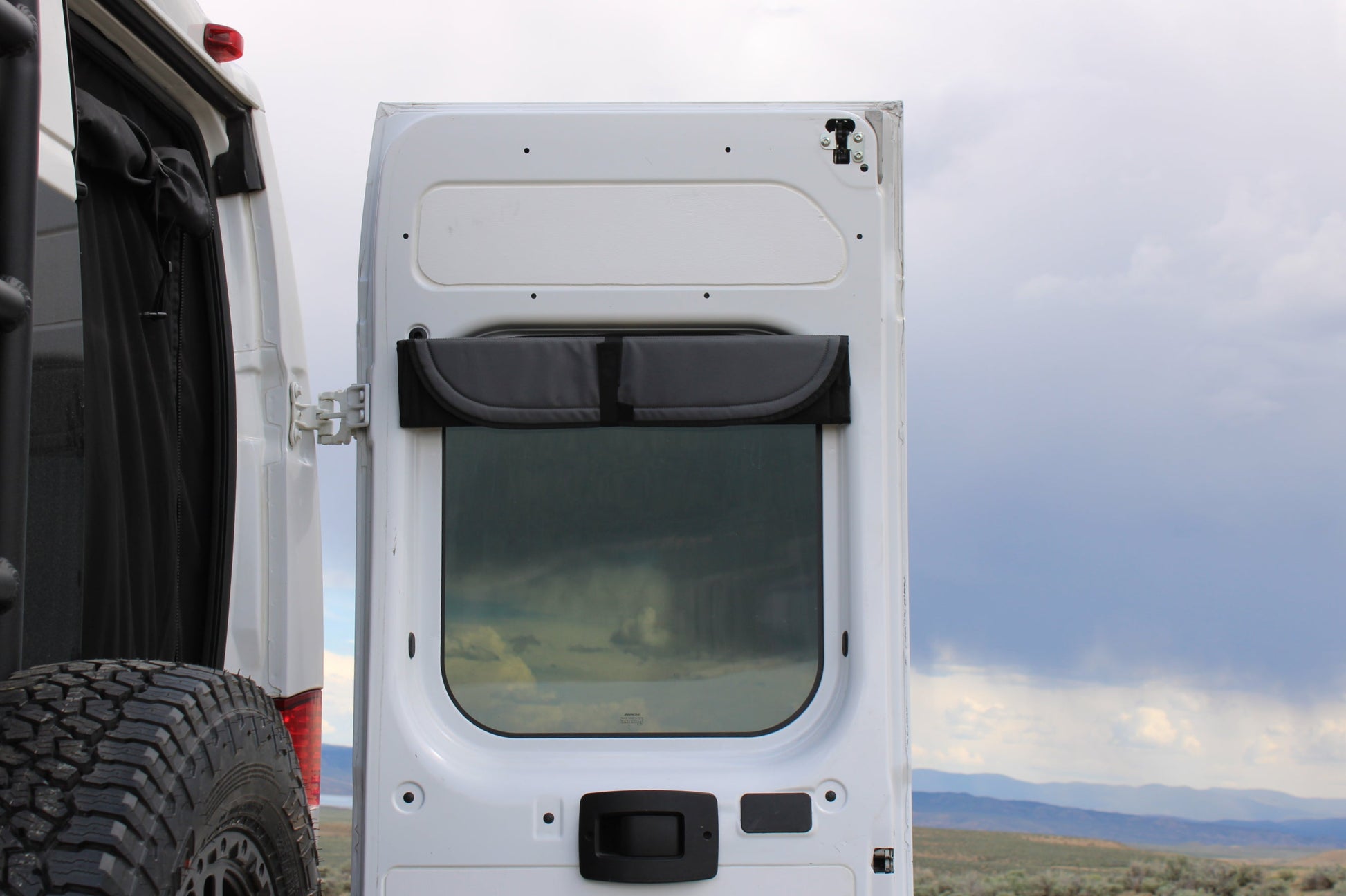 Ram Promaster Stealth Rear Door Window Covers (Pair) - Featherbuilt
