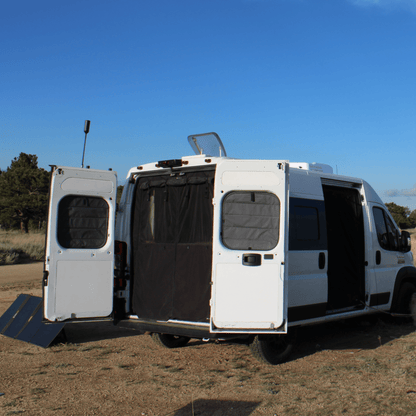 Ram Promaster Stealth Rear Door Window Covers (Pair) - Featherbuilt