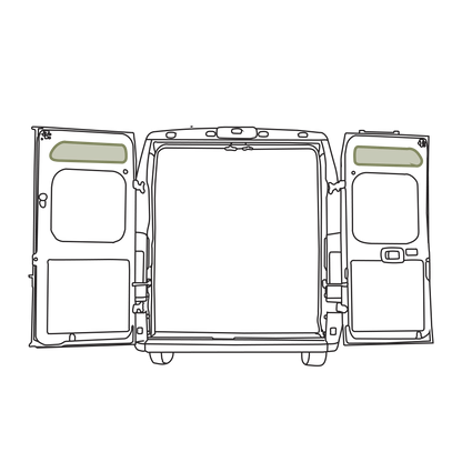 Ram Promaster Upper Rear Door Storage Panels (Pair) - Featherbuilt