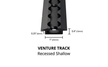 Recessed Shallow Venture L-Track (2 Pack) - Featherbuilt