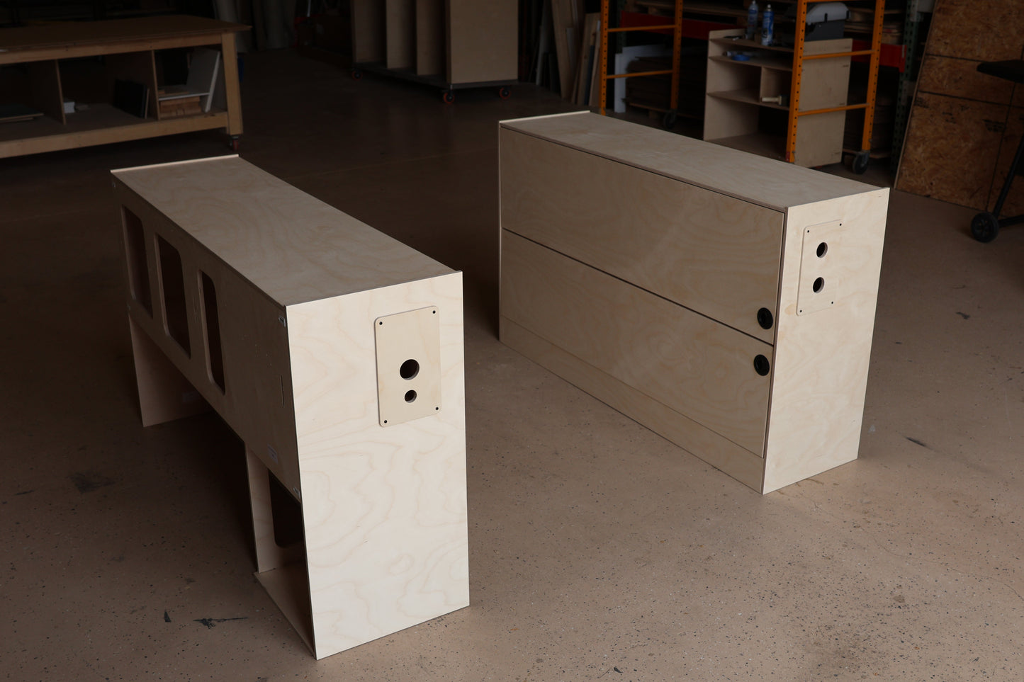 Sprinter Wheel Well Cabinet Bundle -back angled side