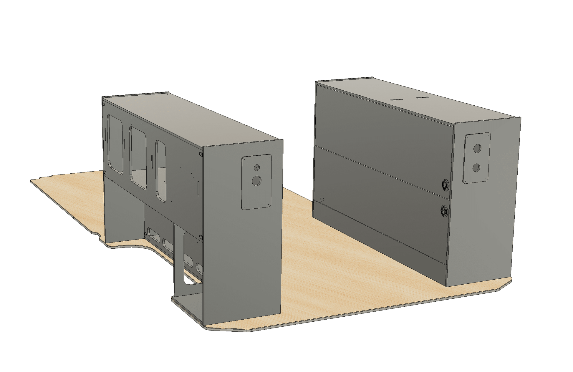 Sprinter Wheel Well Cabinet Bundle - perspective render