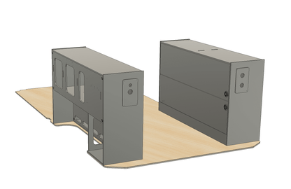 Sprinter Wheel Well Cabinet Bundle - perspective render