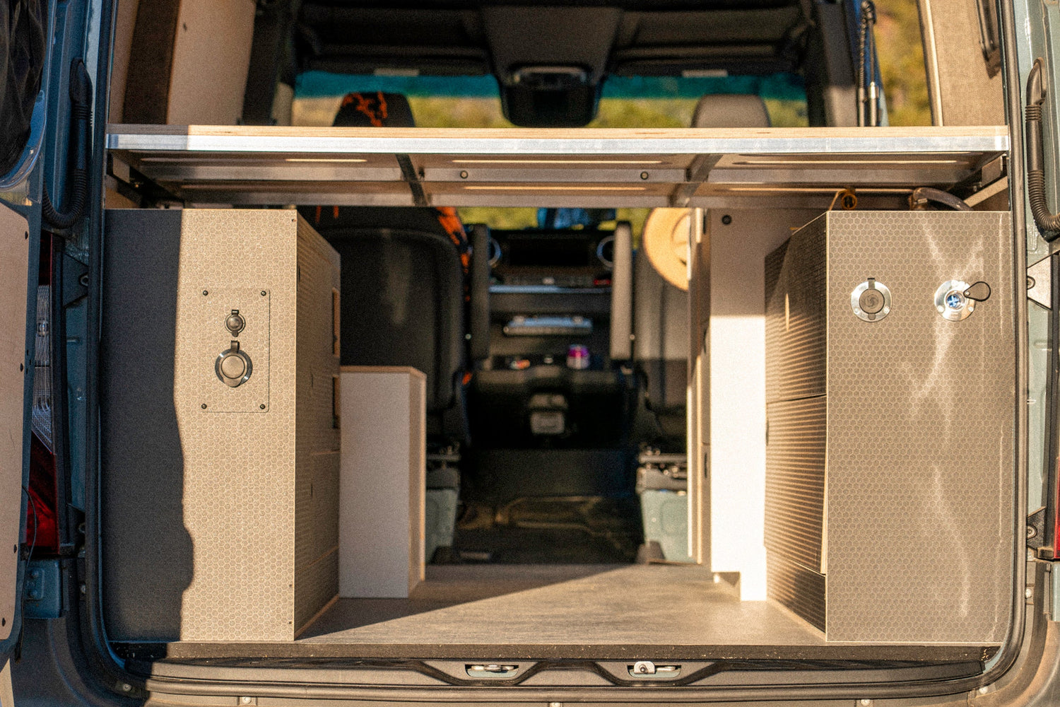 Sprinter Wheel Well Cabinet Bundle - Installed