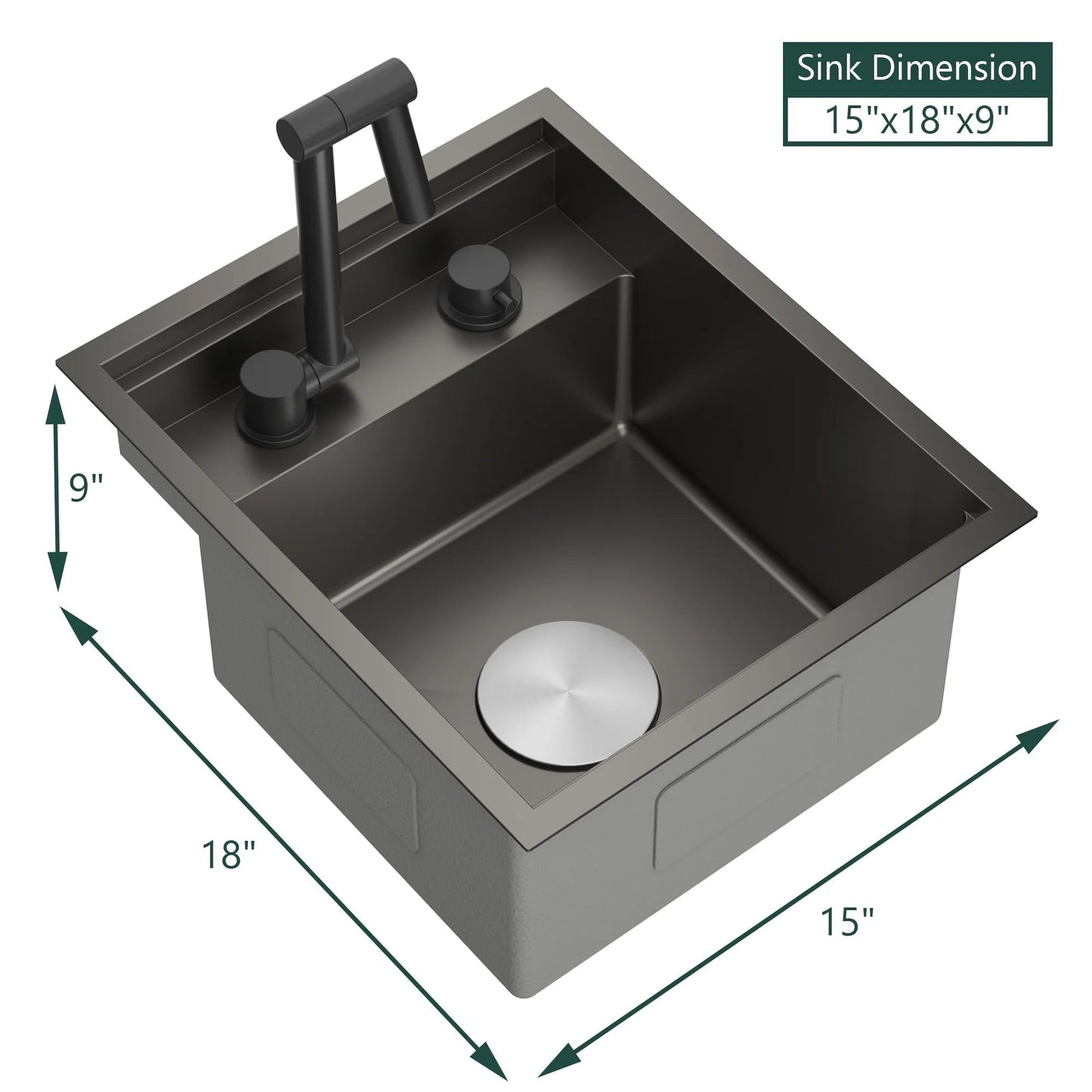 TORVA Undermount Sink with Folding Faucet - Featherbuilt