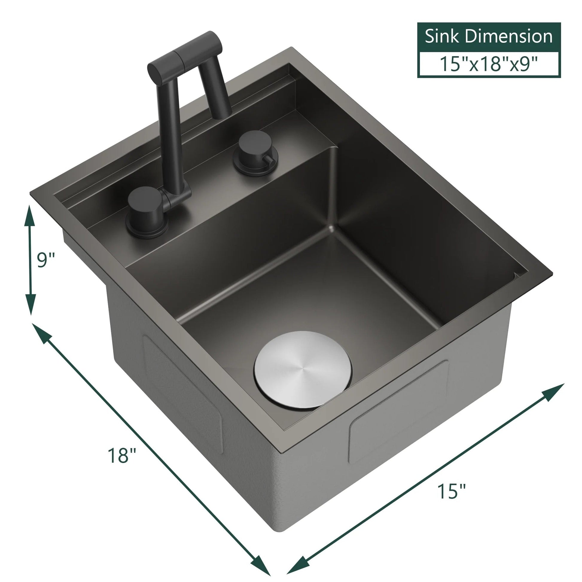 TORVA Undermount Sink with Folding Faucet - Featherbuilt