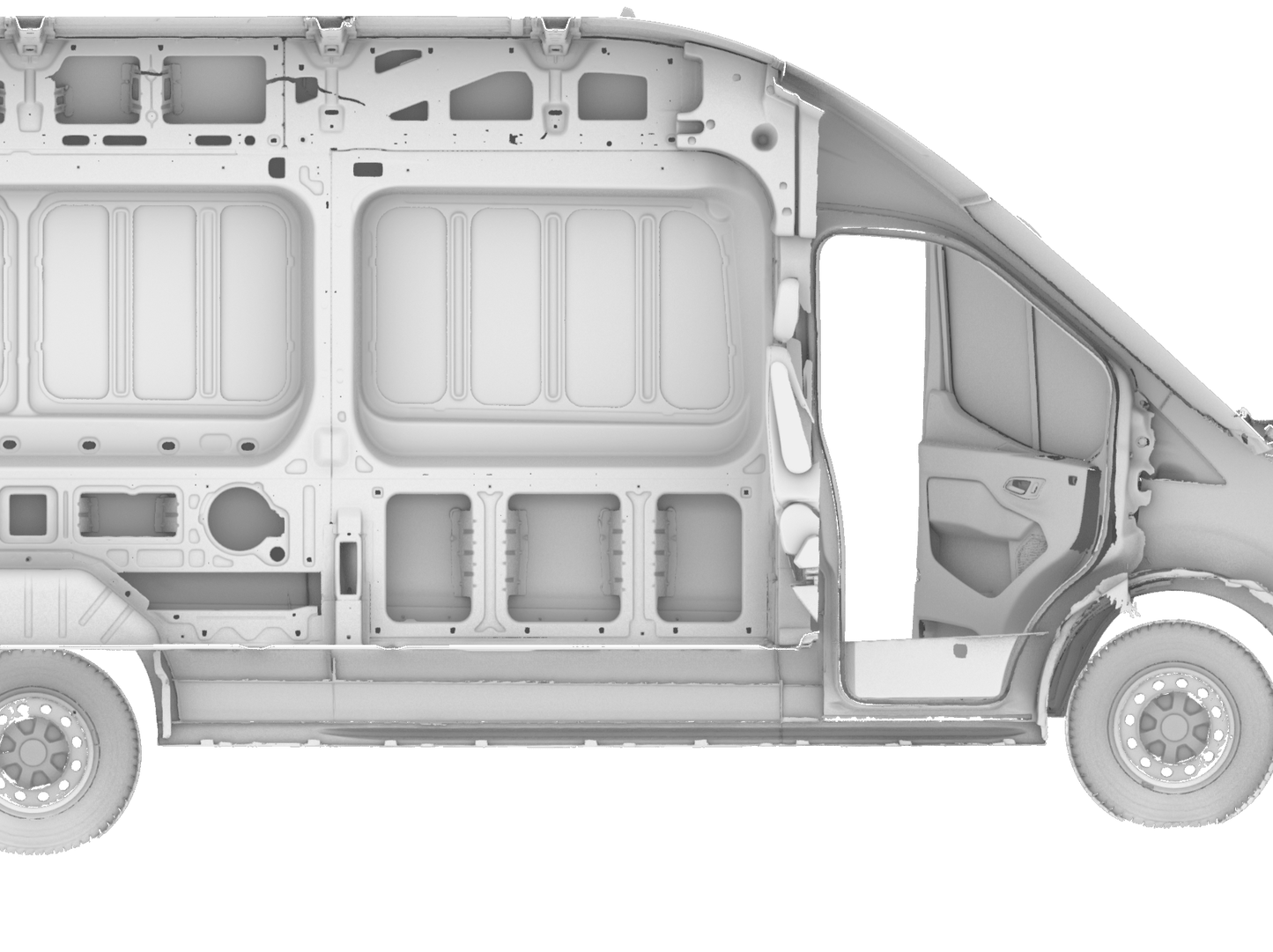 Transit 148 High Roof Planning Kit - Featherbuilt