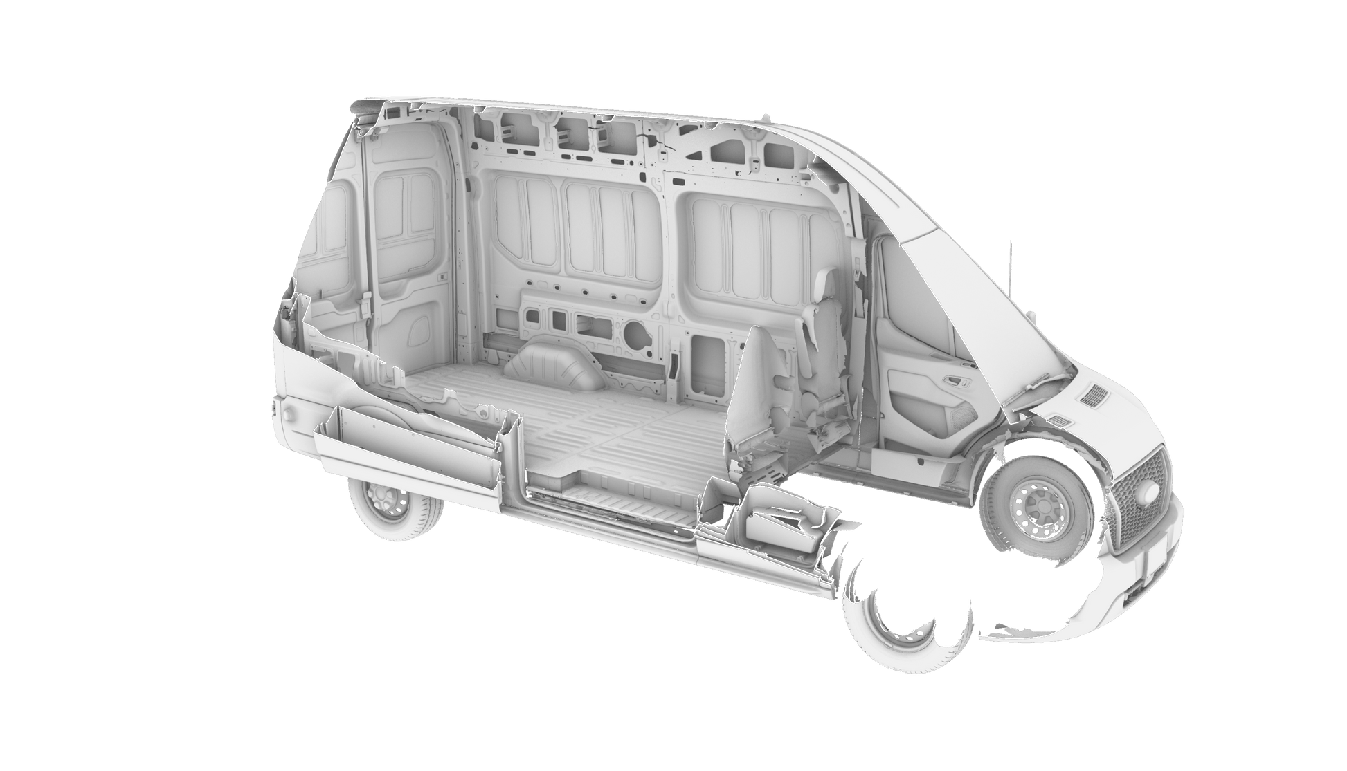 Transit 148 High Roof Planning Kit - Featherbuilt