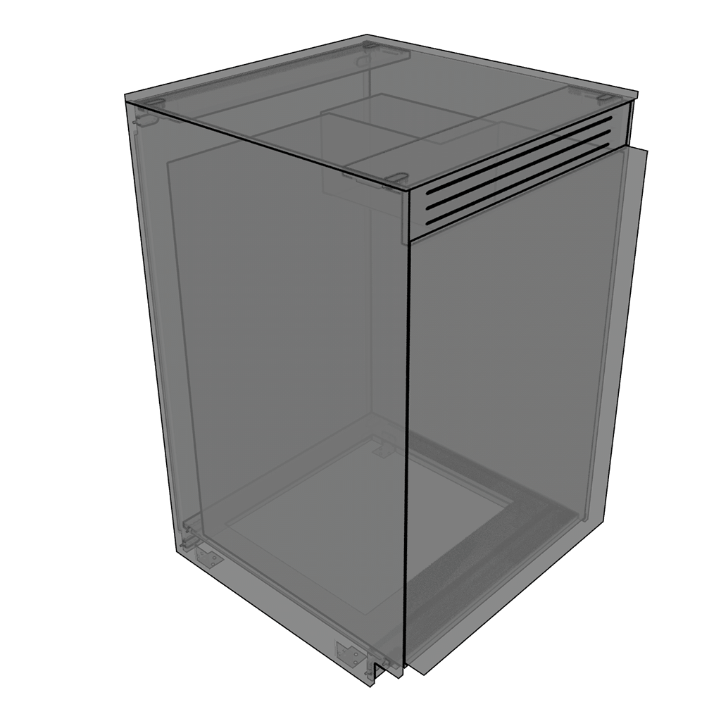 Transit Driver Side Fridge Cabinet - Featherbuilt