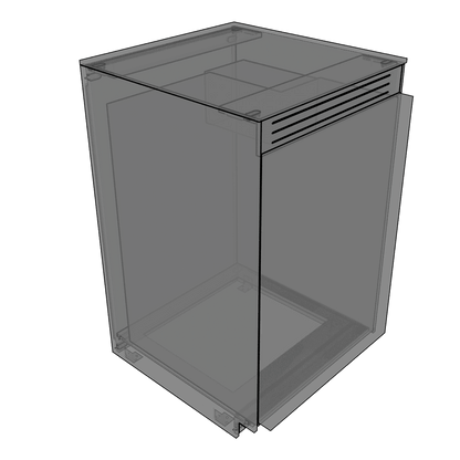 Transit Driver Side Fridge Cabinet - Featherbuilt