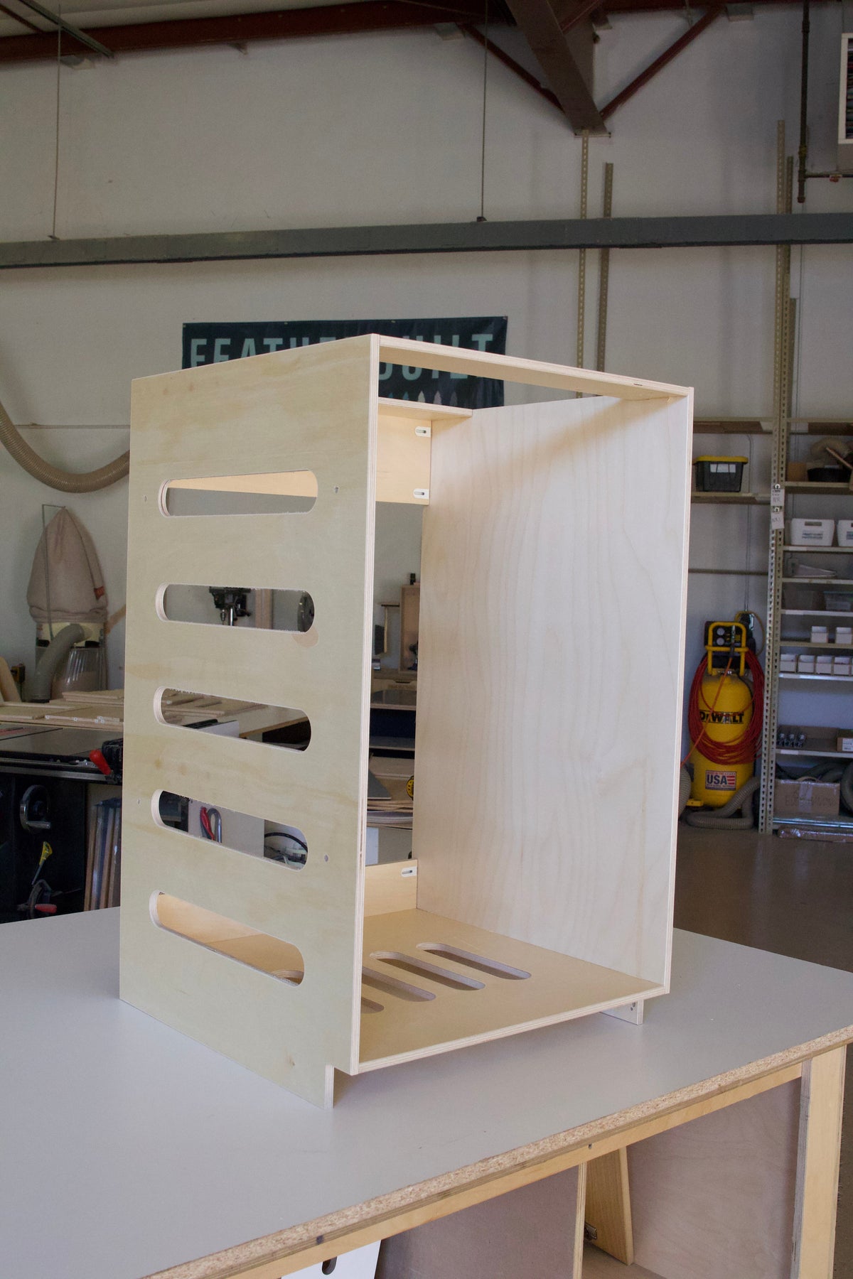 Transit Driver Side Fridge Cabinet - Featherbuilt