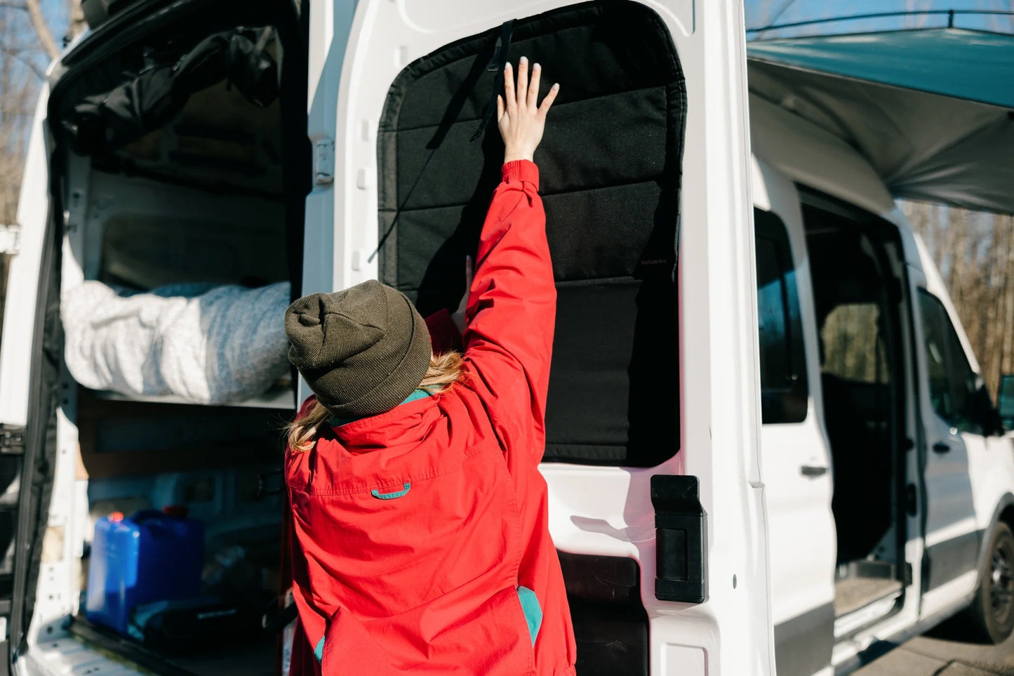 Transit Rear Door Window Covers (pair) - Featherbuilt