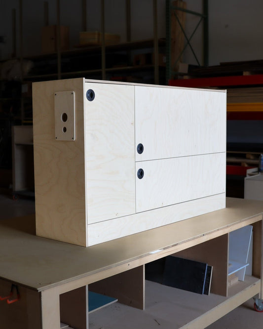 Transit Wheel Well Electrical Cabinet - Featherbuilt