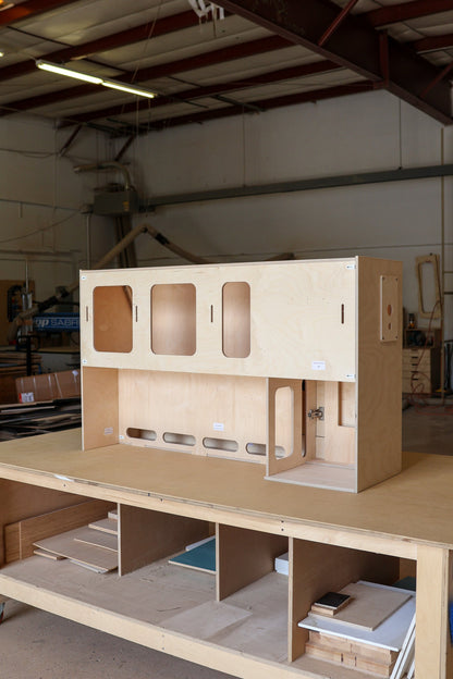 Transit Wheel Well Electrical Cabinet - Featherbuilt