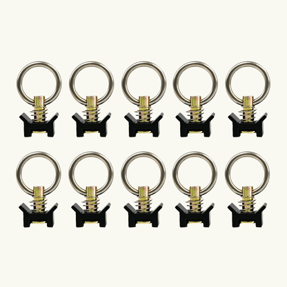 Venture L-Track Adjustable Tie Down Ring (10 Pack) - Featherbuilt
