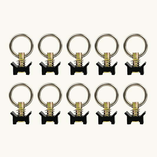 Venture L-Track Adjustable Tie Down Ring (10 Pack) - Featherbuilt