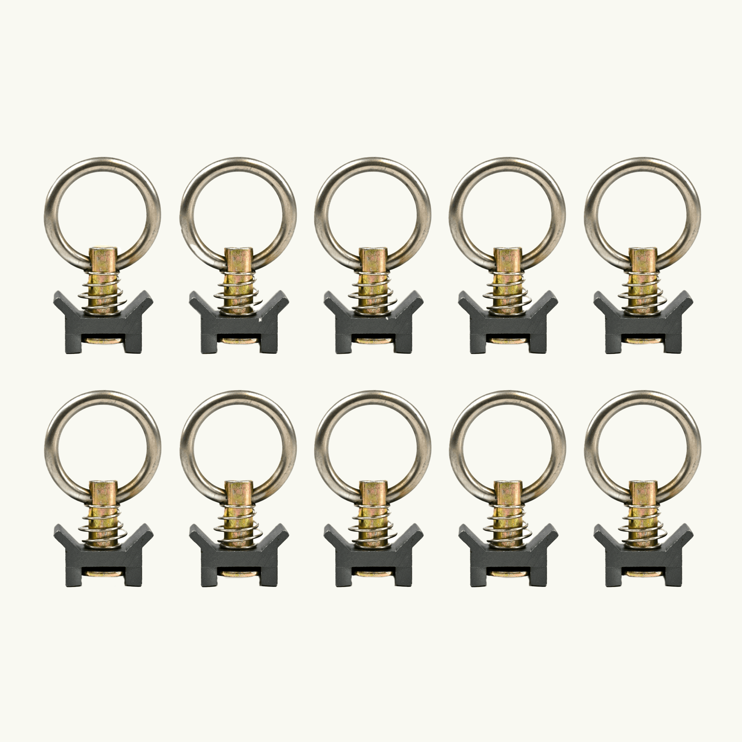 Venture L-Track Adjustable Tie Down Ring (10 Pack) - Featherbuilt
