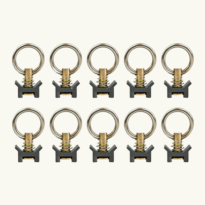 Venture L-Track Adjustable Tie Down Ring (10 Pack) - Featherbuilt