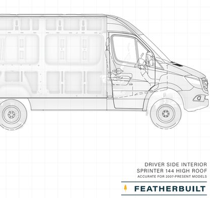 Sprinter 144 High Roof Planning Kit - Featherbuilt